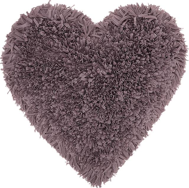 Kids Fuzzy Heart Lavender Accent Pillow - Thumbnail - Image 1