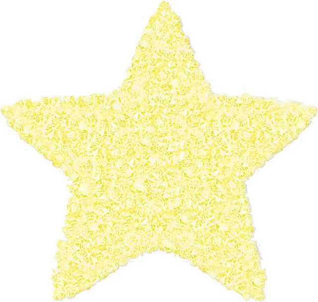 Kids Fuzzy Star Yellow 3' x 3' Rug - Thumbnail - Image 1