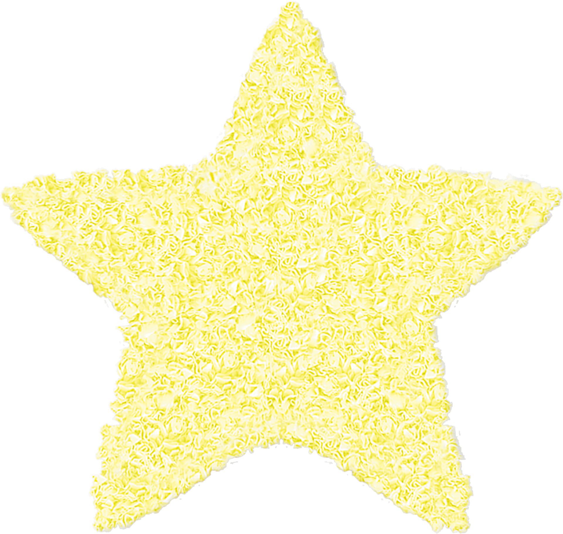 Kids Fuzzy Star Yellow 3' x 3' Rug - Image 1