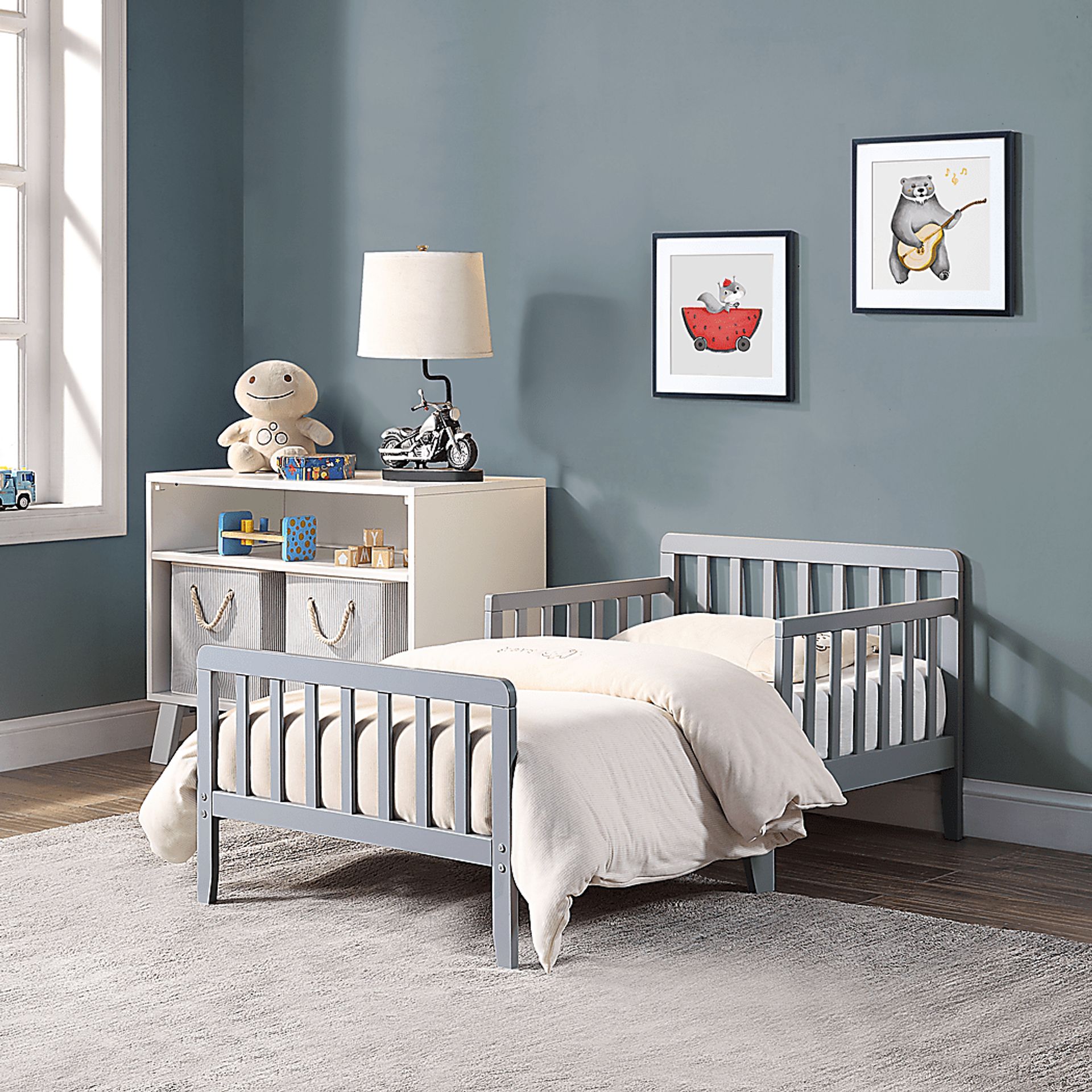 Kids Fyrio Gray Toddler Bed - Image 2