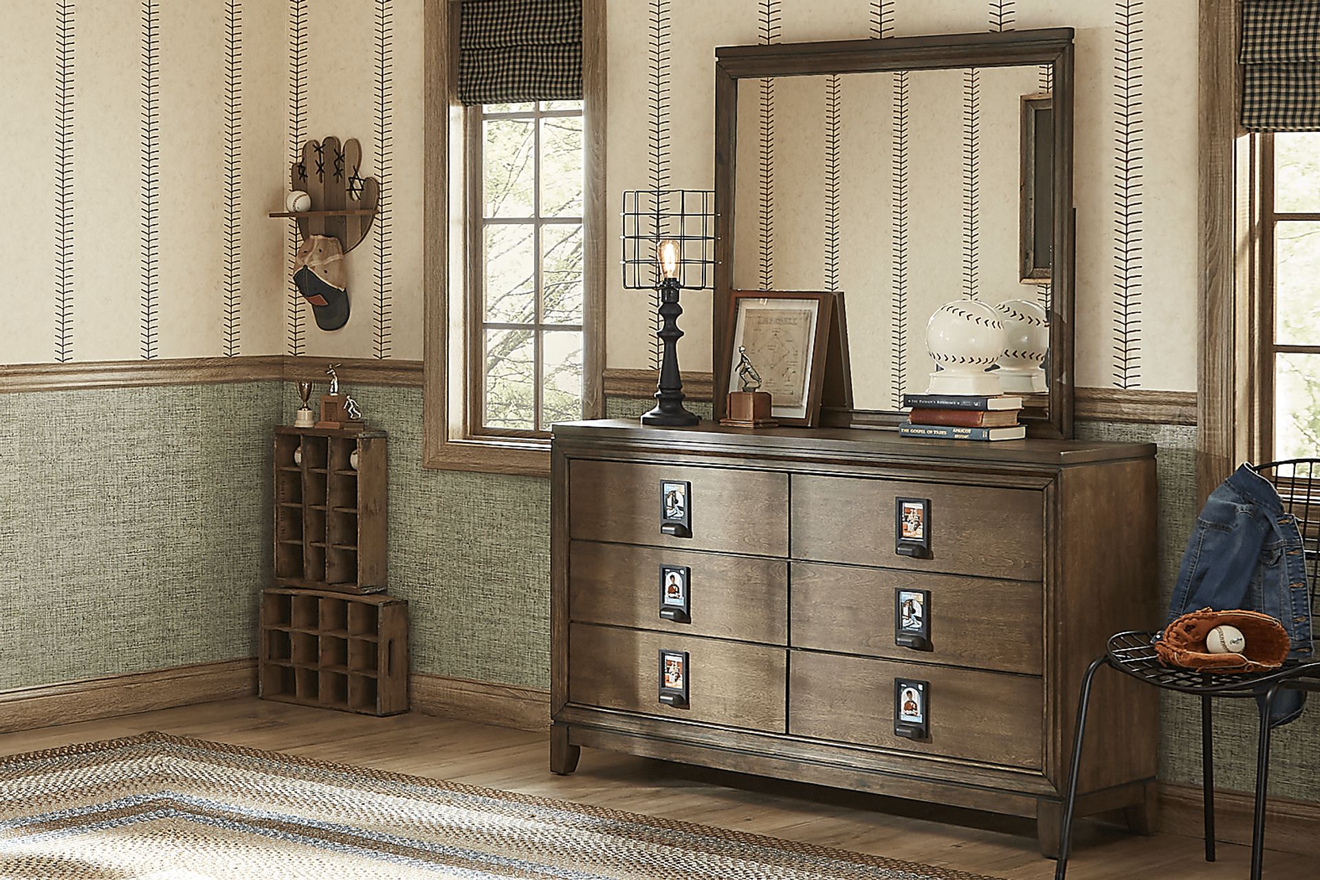 Kids Gallery Zone Saddle Dresser and Mirror - Image 1