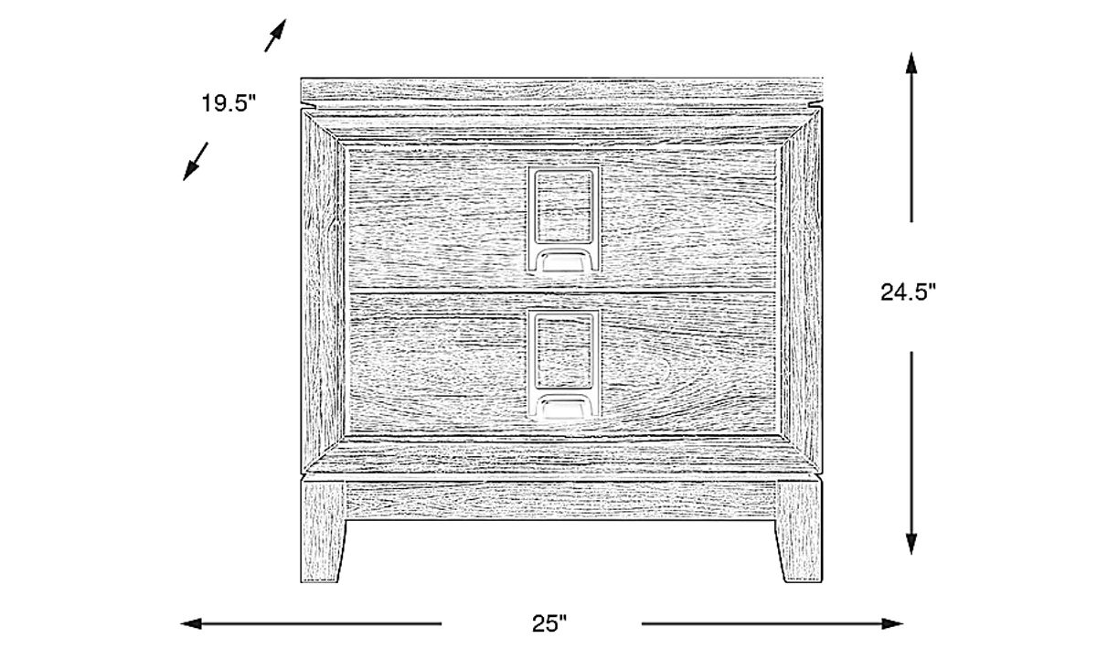 Gallery Zone Saddle Dark Wood Nightstand Rooms to Go