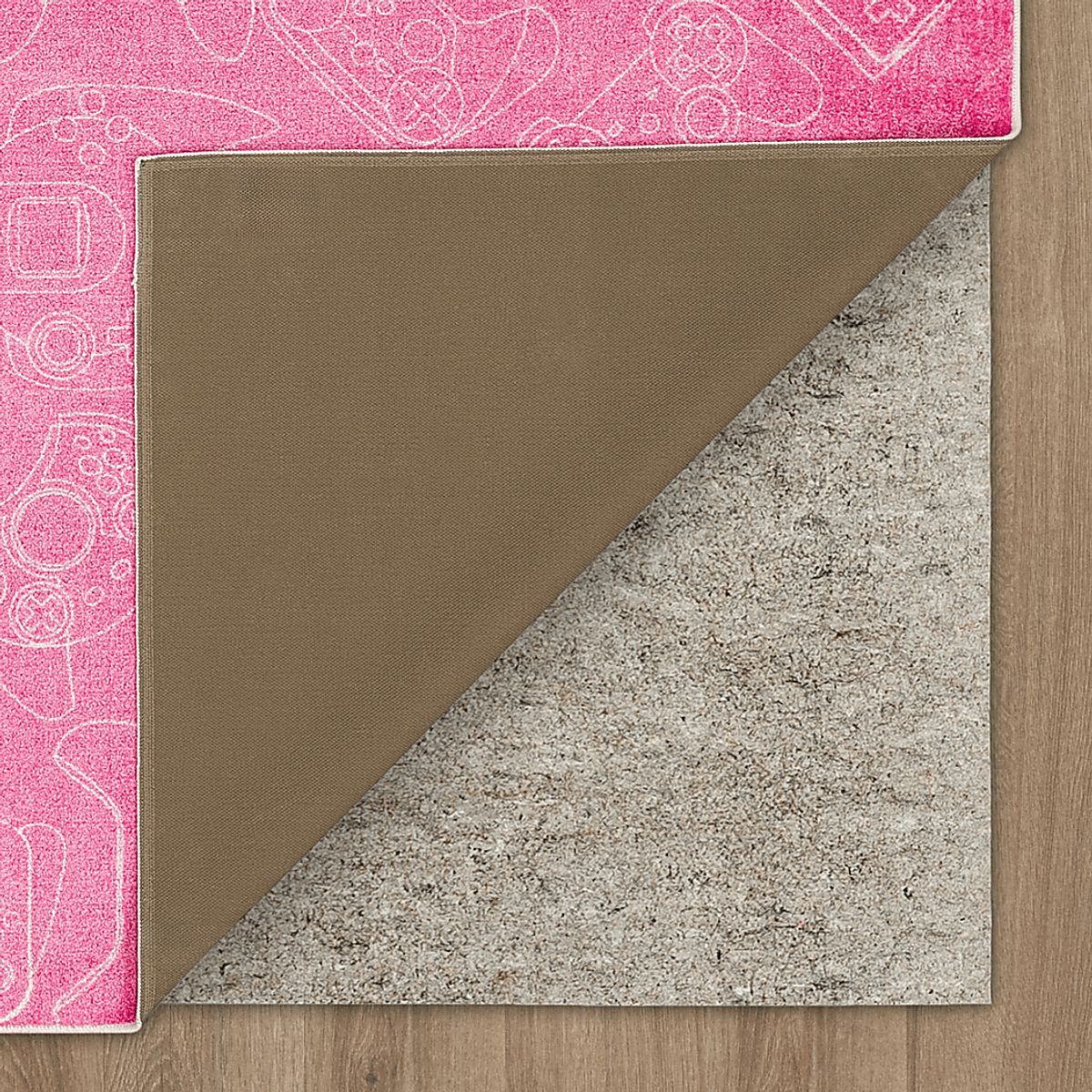 Gamer'S Dream Pink Polyester Fabric Rug | Rooms to Go