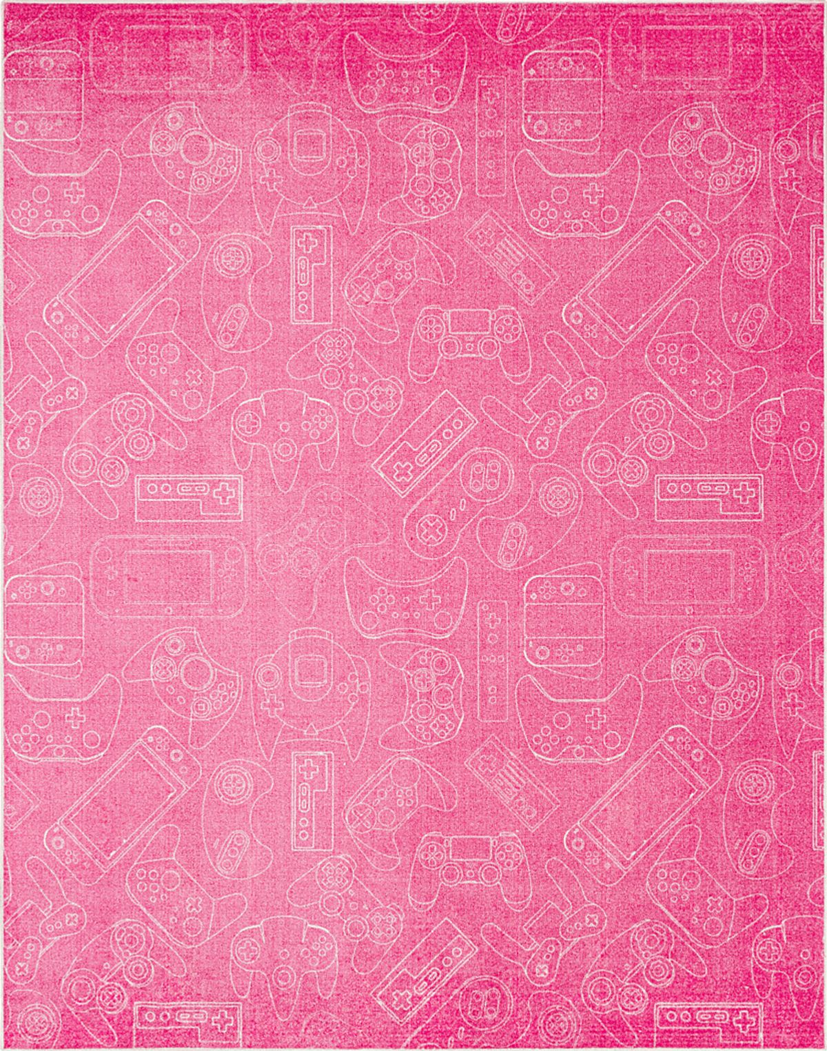 Gamer'S Dream Pink Polyester Fabric Rug | Rooms to Go