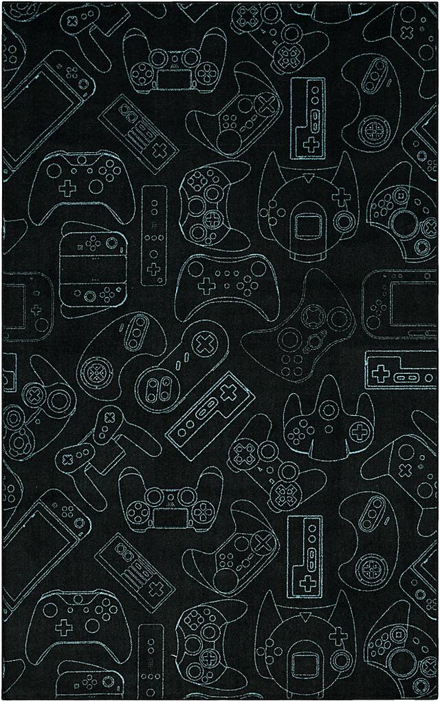 Kids Gamer's Dream Teal 8' x 10' Rug - Thumbnail - Image 1