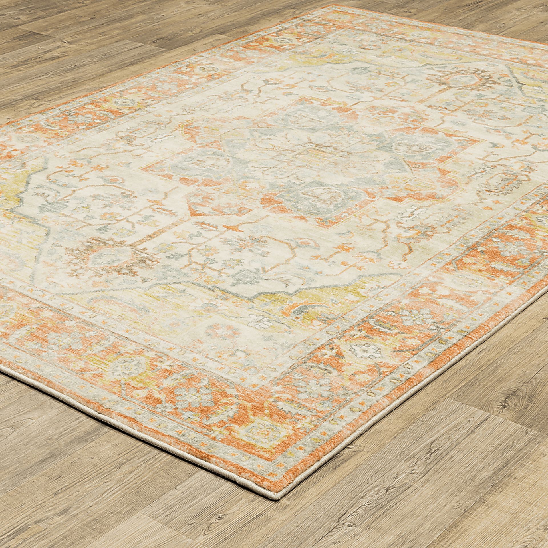 Kids Garden Treasures I Orange 7'5 x 10' Rug - Image 2