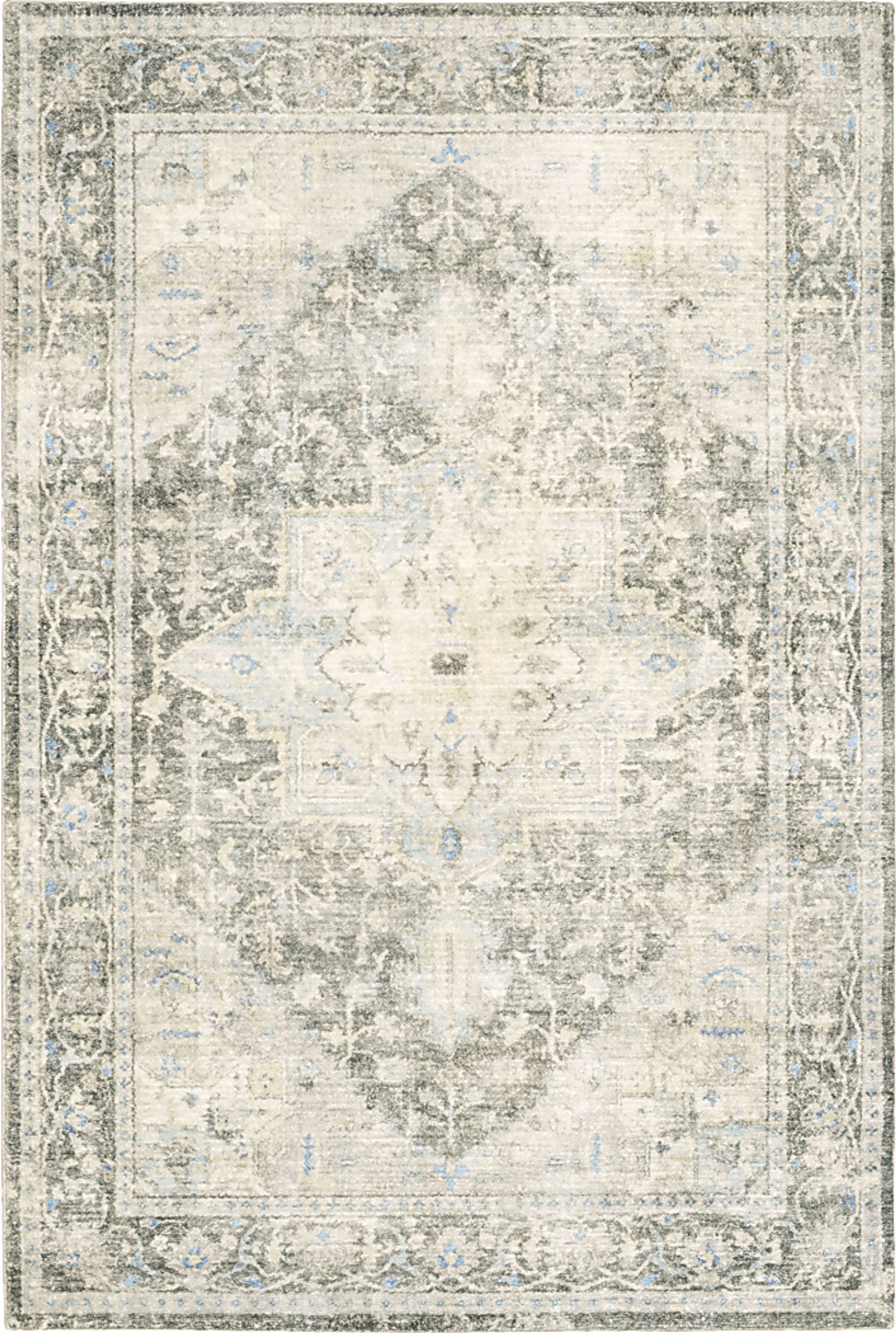 Kids Garden Treasures II Gray 5'3 x 7'3 Rug - Image 1