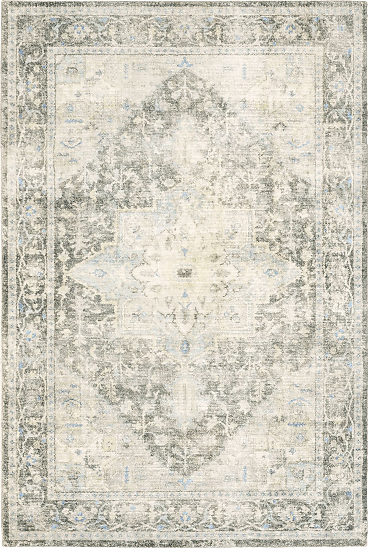 Garden Treasures II Gray,Ivory Beige,Gray Rugs Rooms to Go