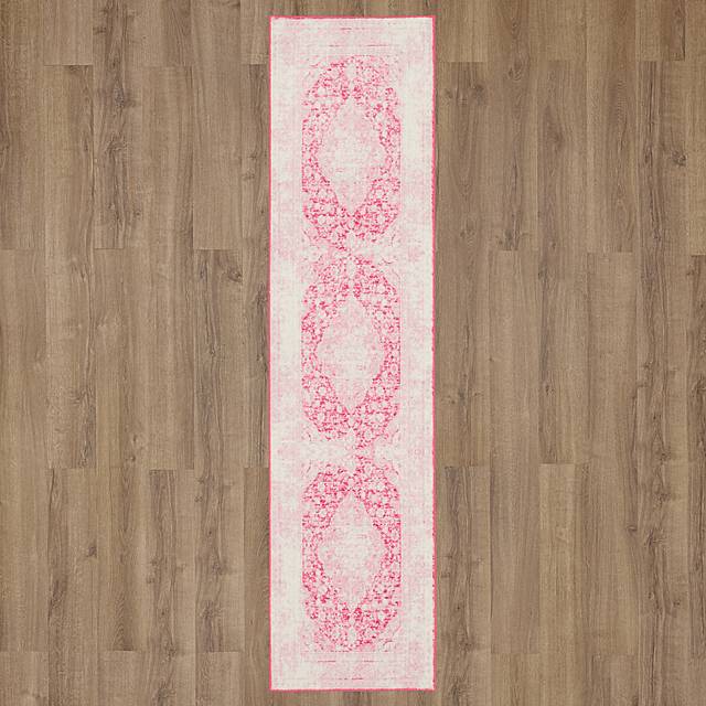 Kids Gembridge Pink 2' x 8' Runner Rug - Thumbnail - Image 4