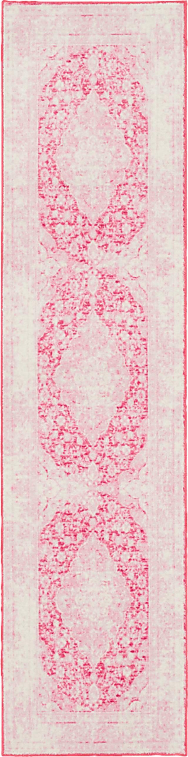 Kids Gembridge Pink 2' x 8' Runner Rug - Thumbnail - Image 1