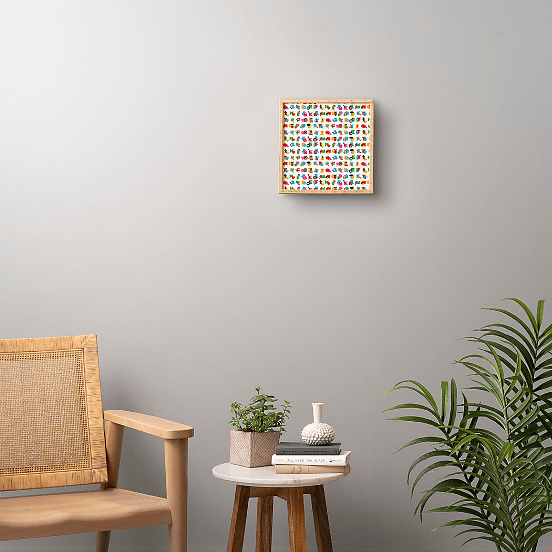 Kids Geo ABC's Rainbow Framed Wall Art - Image 2