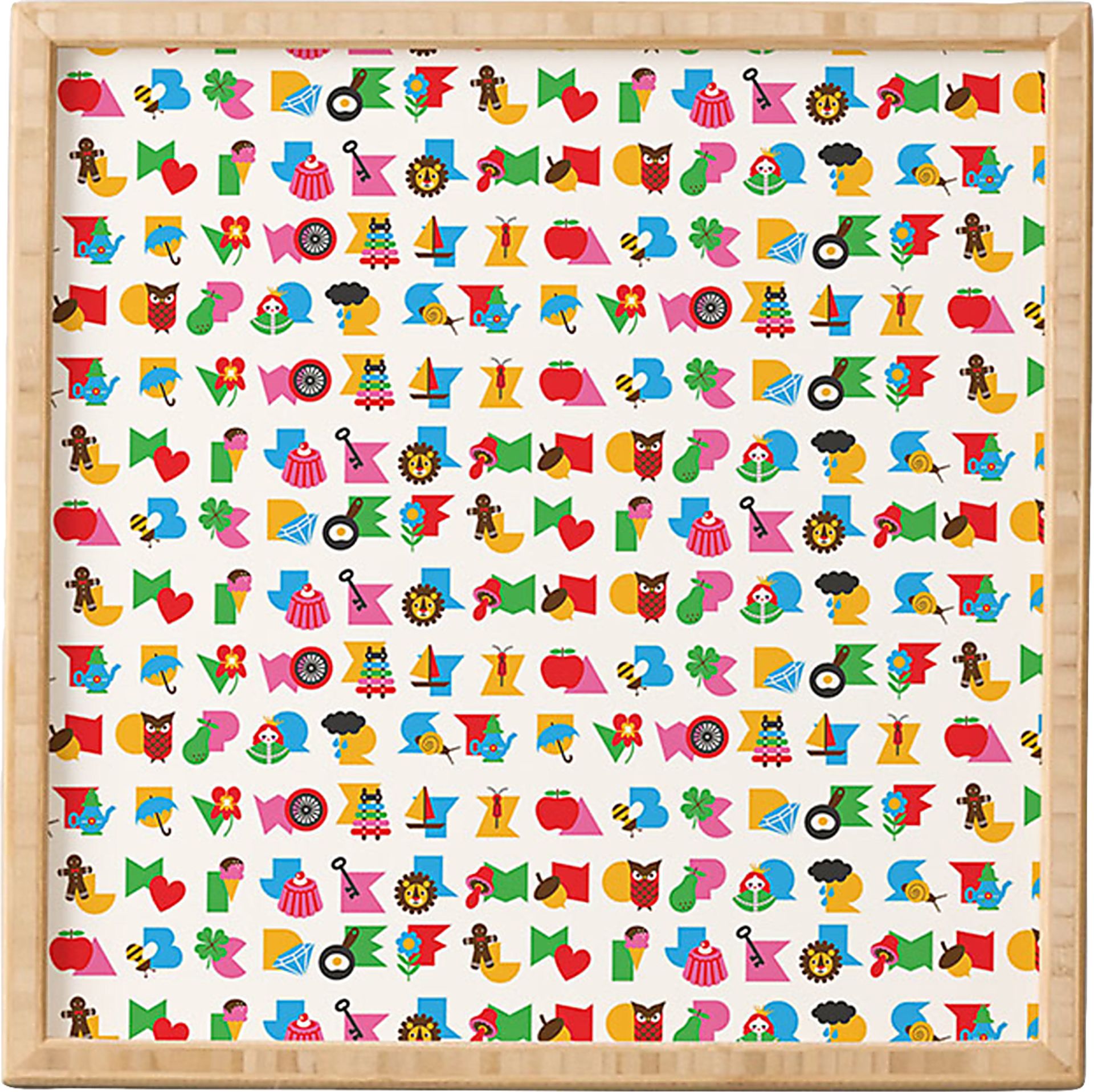 Kids Geo ABC's Rainbow Framed Wall Art - Image 1