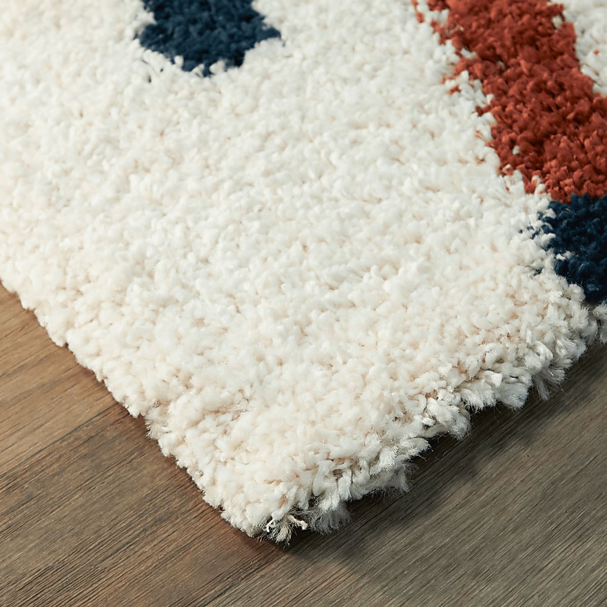 Geometric Fun Cream Beige Polypropylene Fabric Rug | Rooms to Go