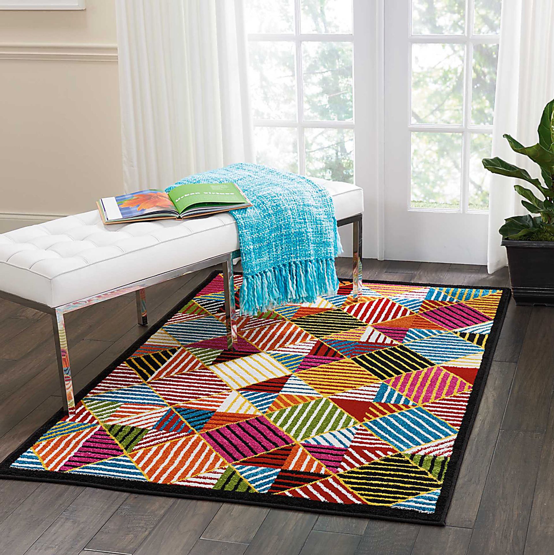 Kids Geoscope Pink 4' x 6' Rug - Image 4