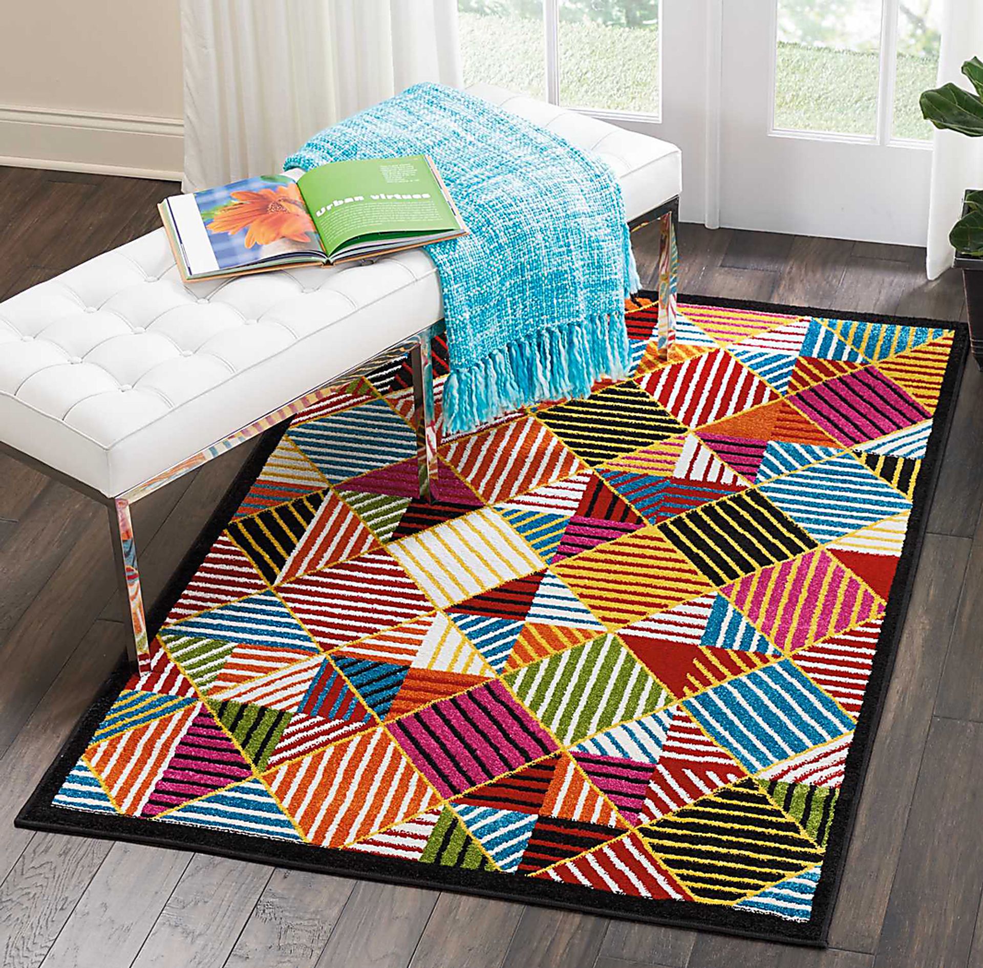Kids Geoscope Pink 4' x 6' Rug - Image 5