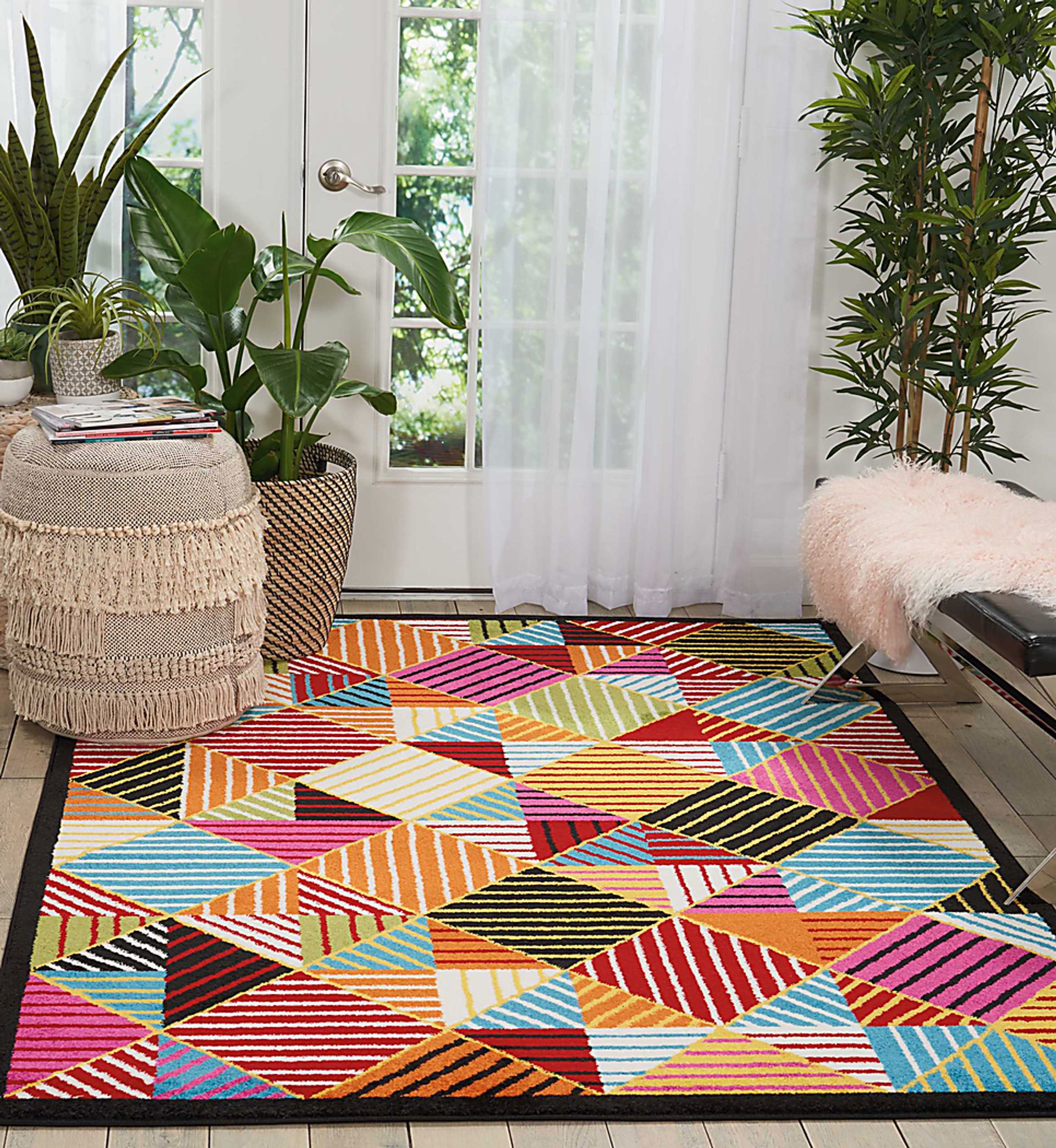 Kids Geoscope Pink 5' x 7' Rug - Image 4