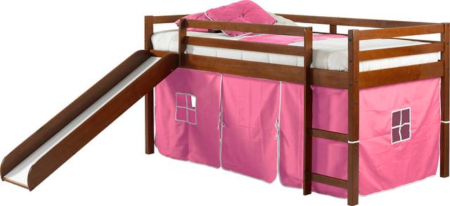 Kids Geuda Pink Twin Tent Loft Bed - Thumbnail - Image 1