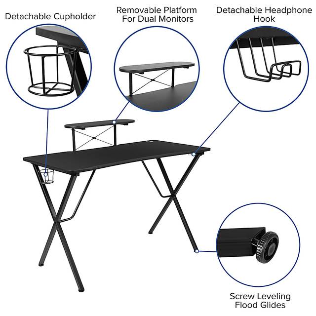 Kids Gindrex Black Gaming Desk - Thumbnail - Image 9