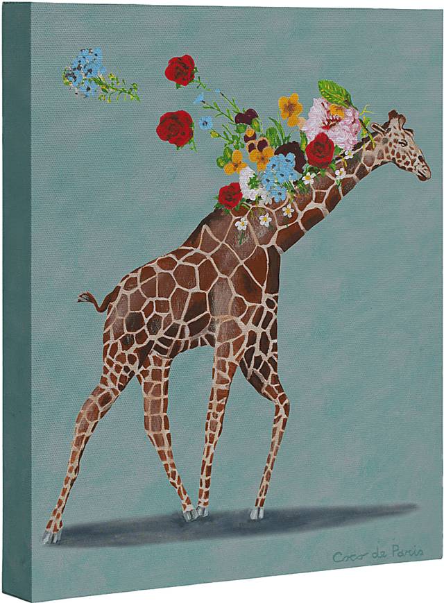 Kids Giraffe Bouquet II Gray Artwork - Thumbnail - Image 1