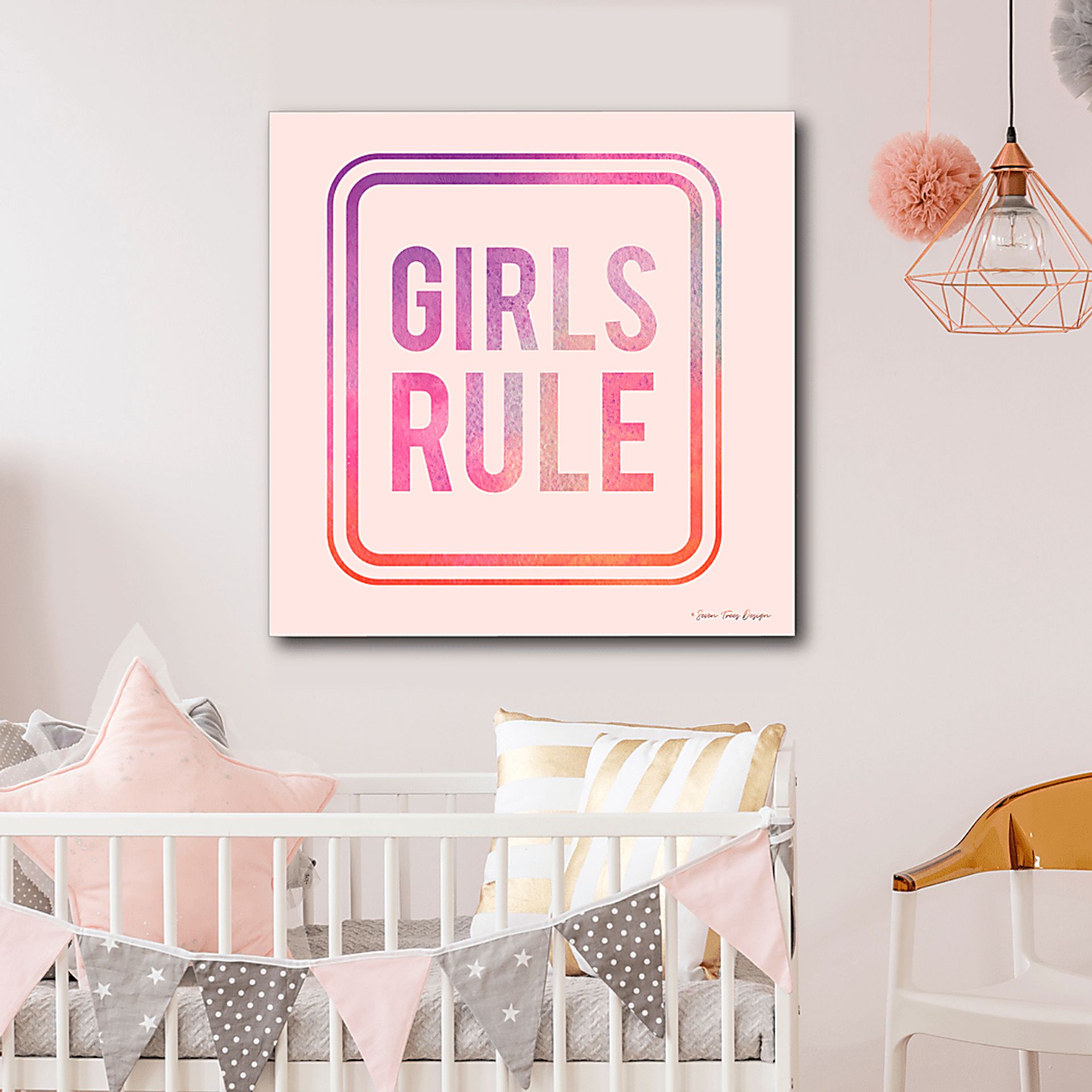 Kids Girl Force I Pink Artwork - Image 2