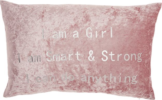 Kids Girl Strong Lane Pink Throw Pillow