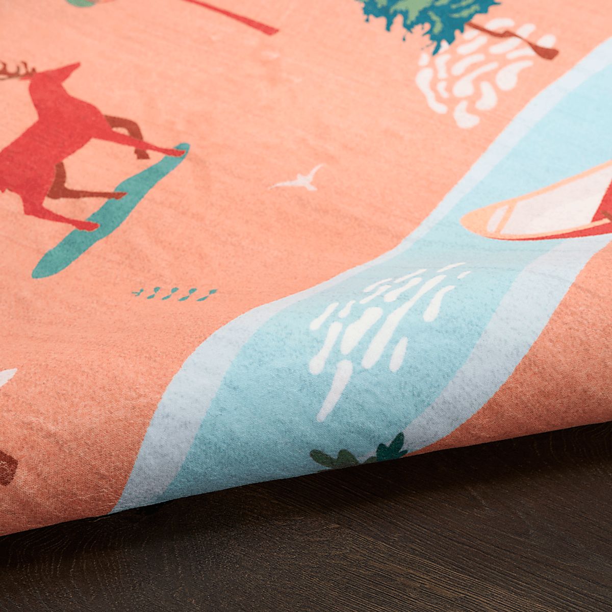 Glamp Explorer Orange Orange,Red Rugs | Rooms to Go
