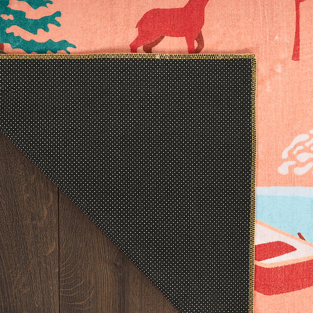 Glamp Explorer Orange Orange,Red Rugs | Rooms to Go