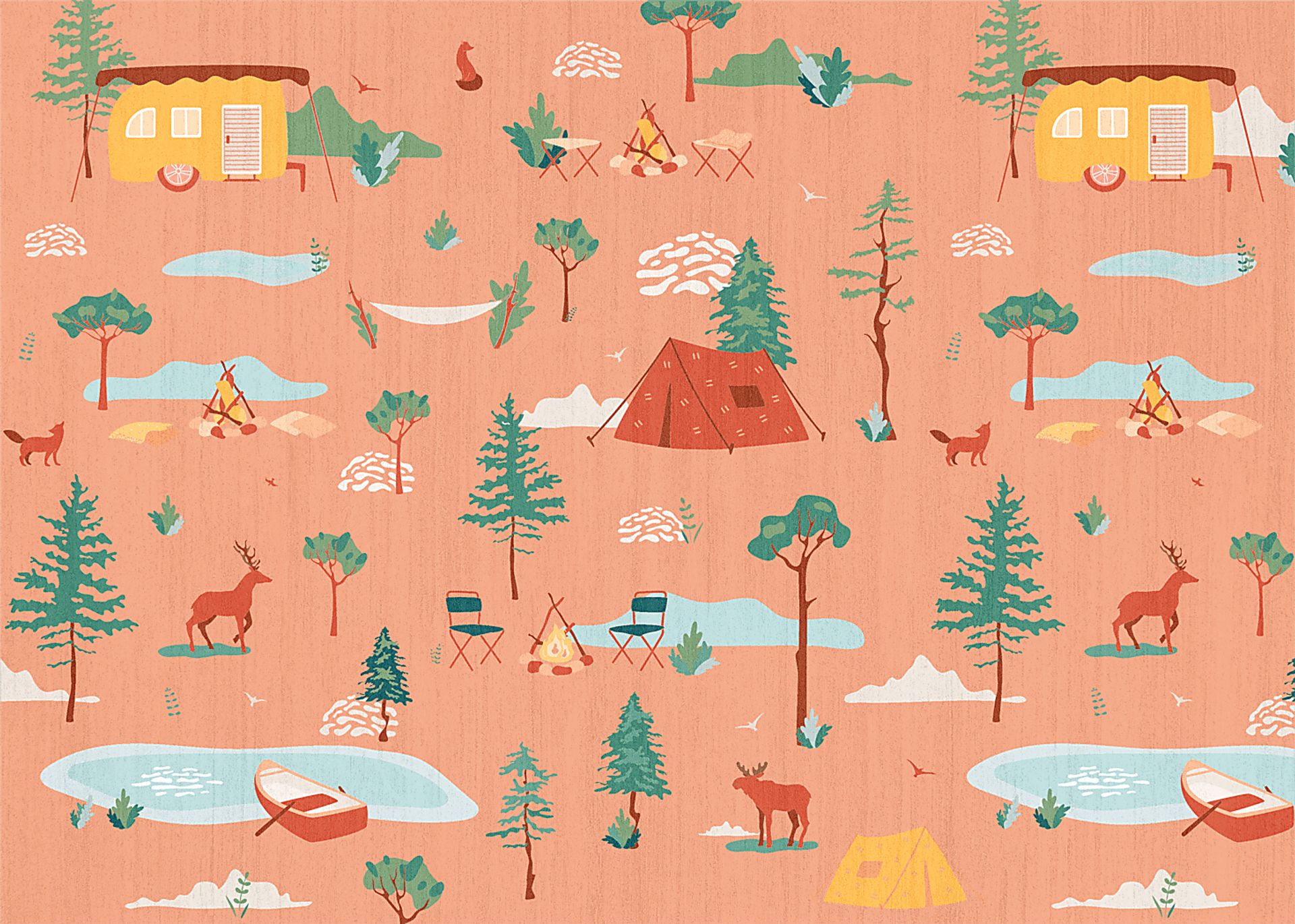 Kids Glamp Explorer Orange 6'6 x 9'2 Rug - Image 1