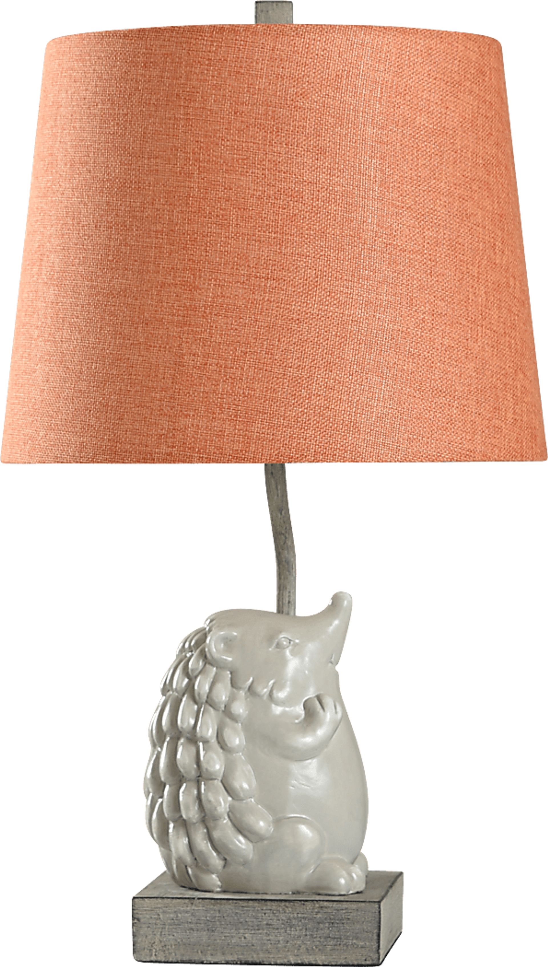 Kids Glamping Decor Brown Hedgehog Table Lamp - Image 1