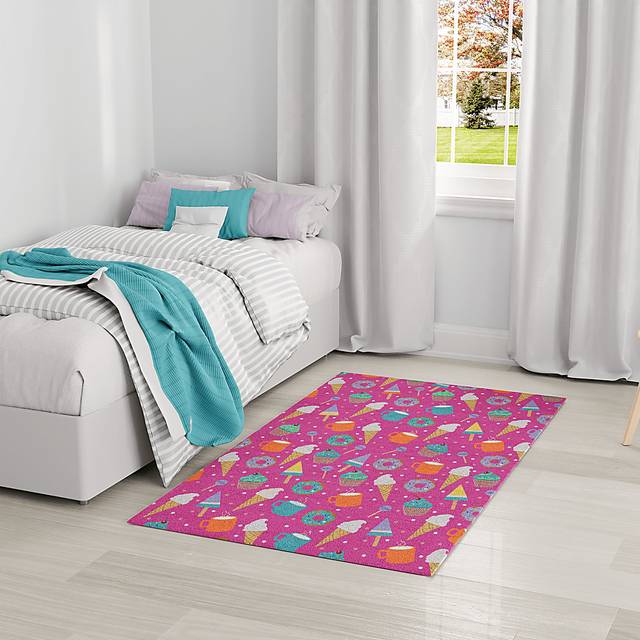 Kids Glampop Pink 3'5 x 5' Rug - Thumbnail - Image 2