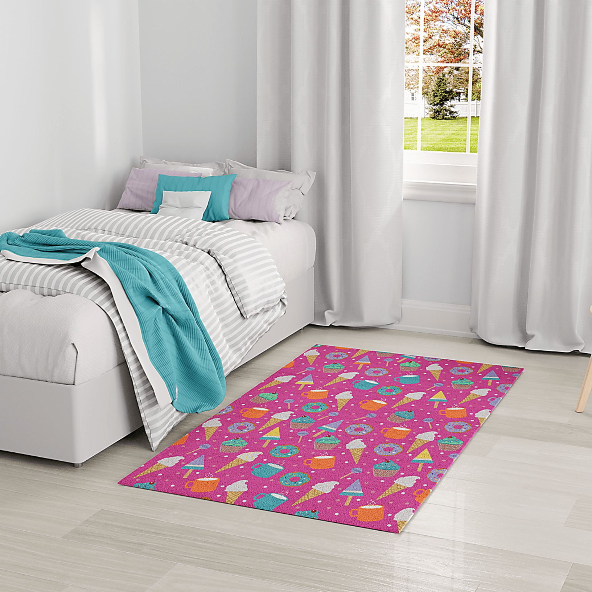 Kids Glampop Pink 3'5 x 5' Rug - Image 2