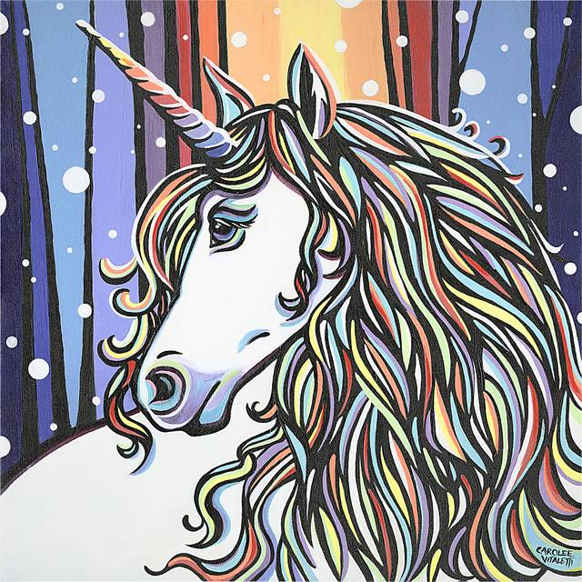 Kids Glorious Unicorn White Artwork - Thumbnail - Image 1