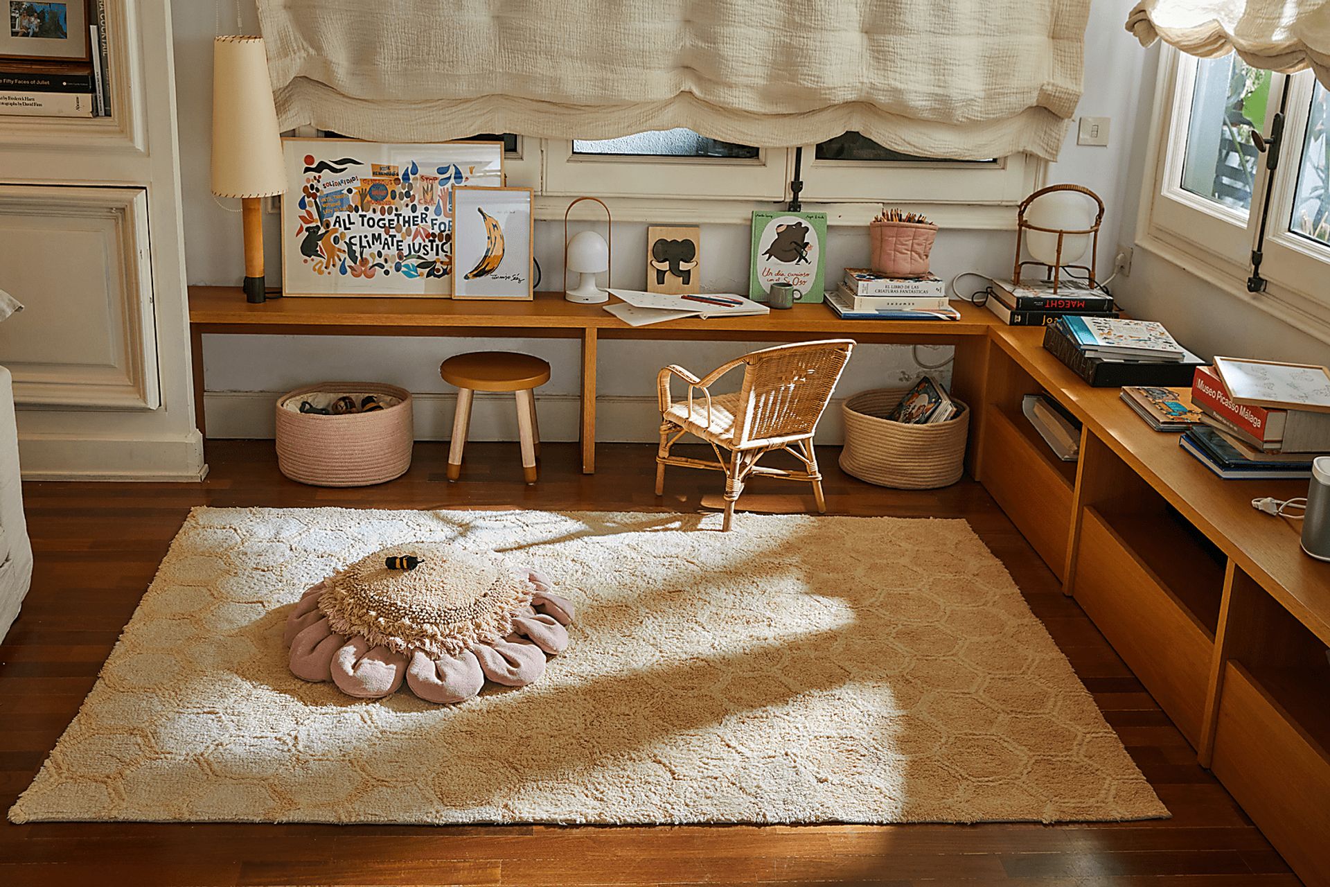 Kids Gold 4'7 x 6'7 Sweet Honey Machine Washable Rug - Image 3