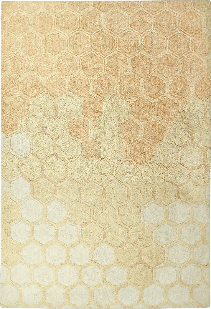 Kids Gold 4'7 x 6'7 Sweet Honey Machine Washable Rug
