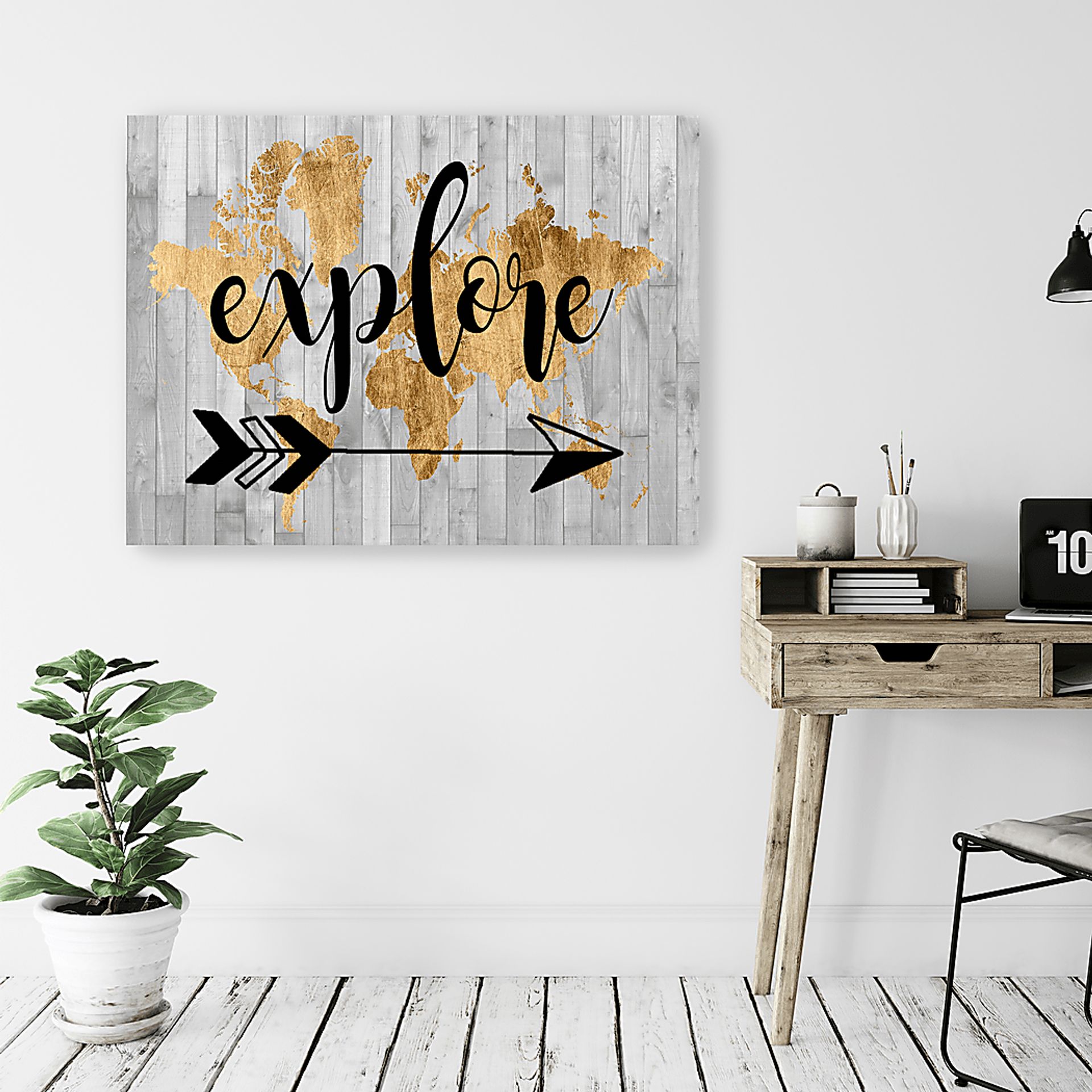 Kids Golden Explorer Gray Artwork - Image 2
