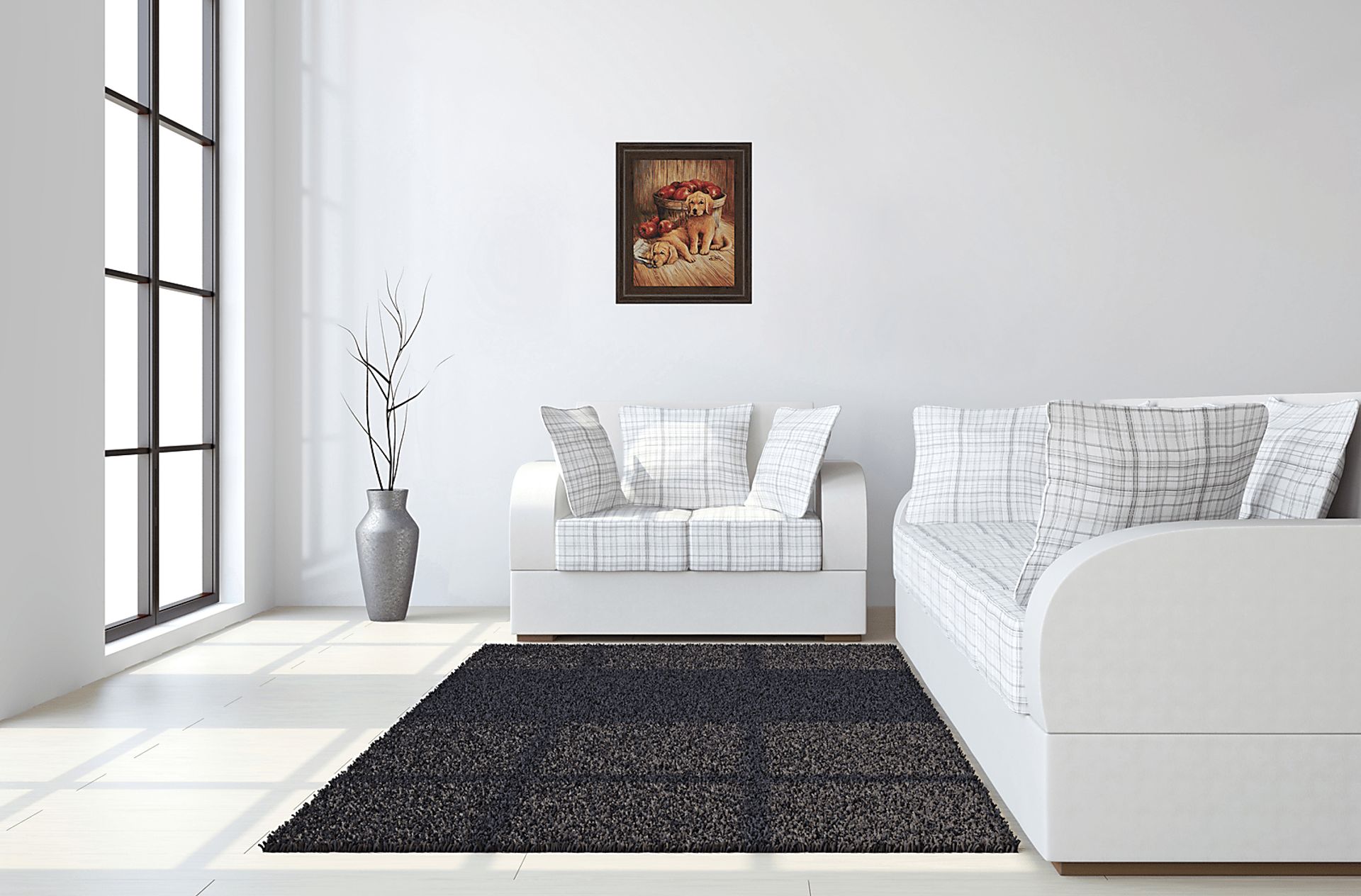 Kids Goldens and Apples Beige Artwork - Image 2