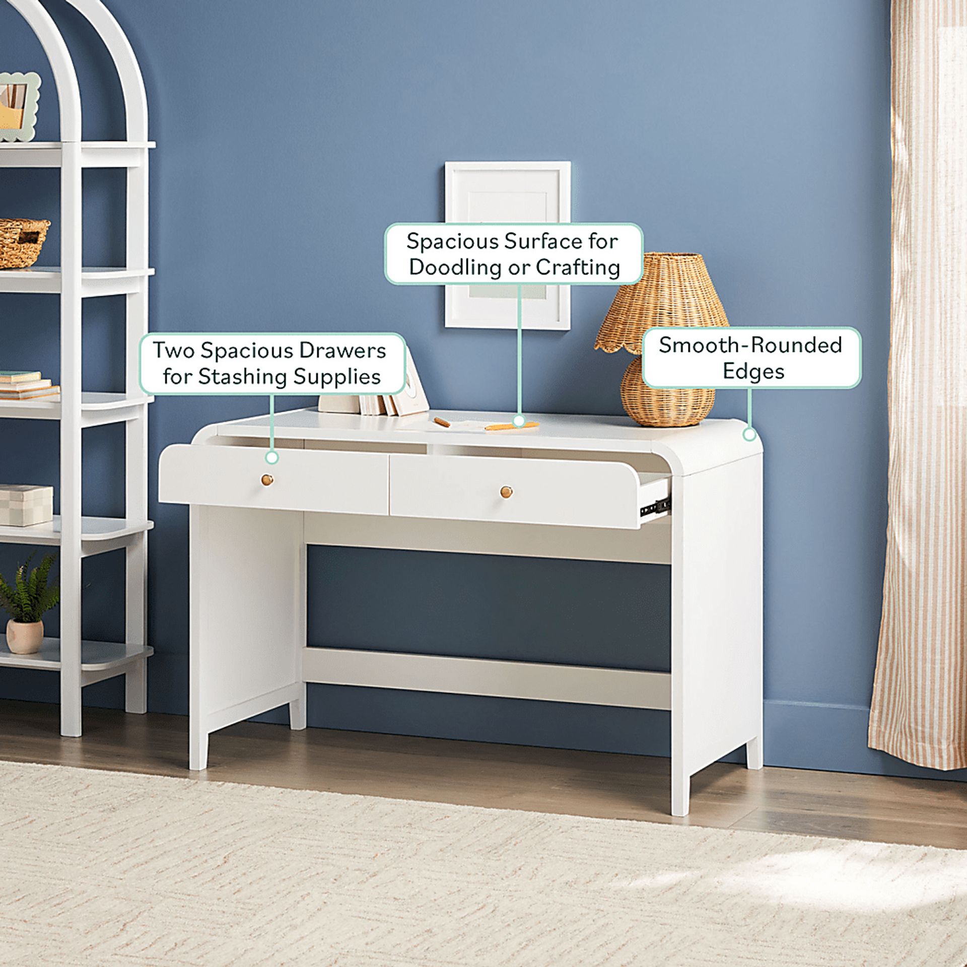 Goldpoint White Desk - Image 11