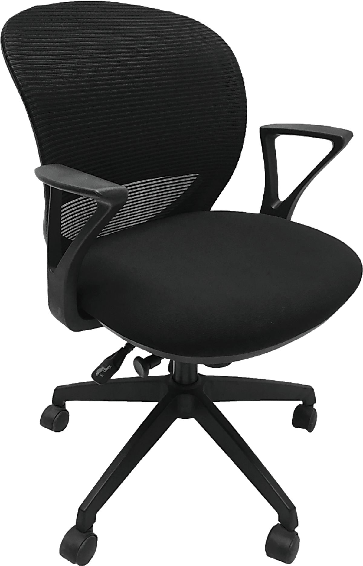 Gonce Black Polyester Fabric Desk Chair Rooms to Go
