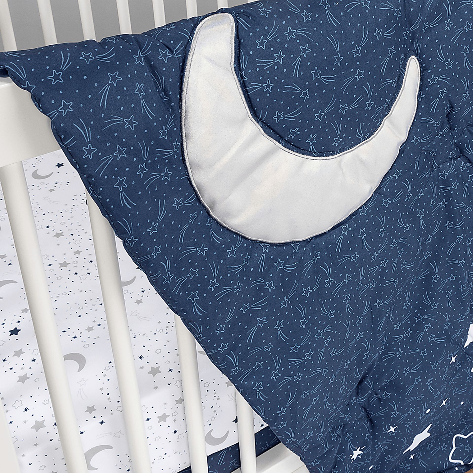 Kids Good Night Moon Navy Baby Bedding Set - Image 15