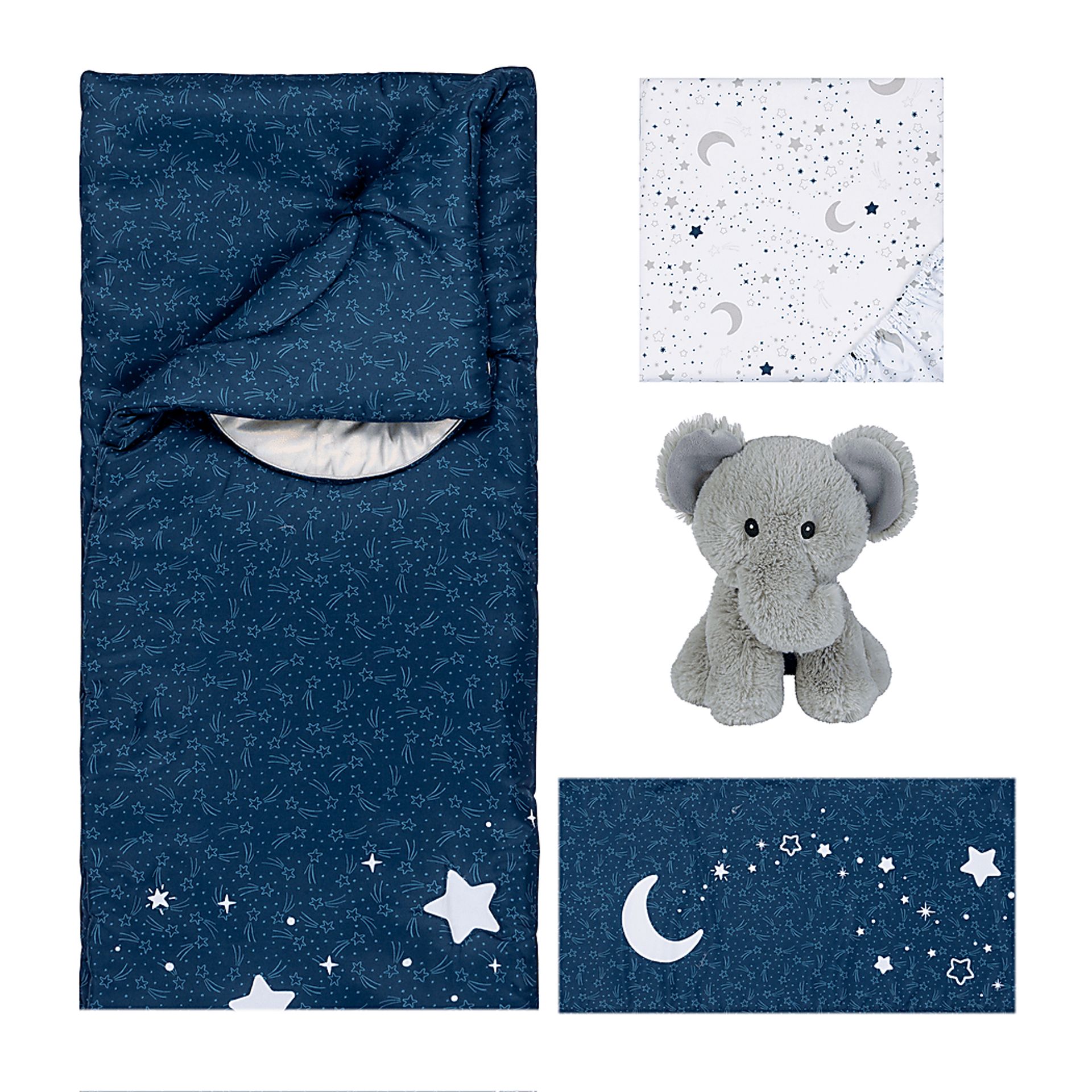 Kids Good Night Moon Navy Baby Bedding Set - Image 3