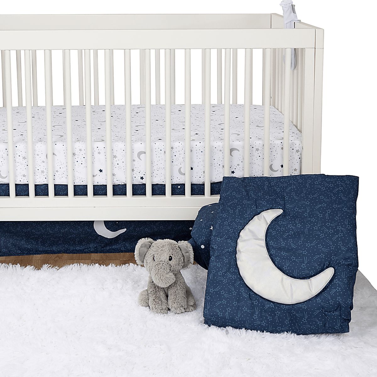 Navy blue crib bedding hot sale