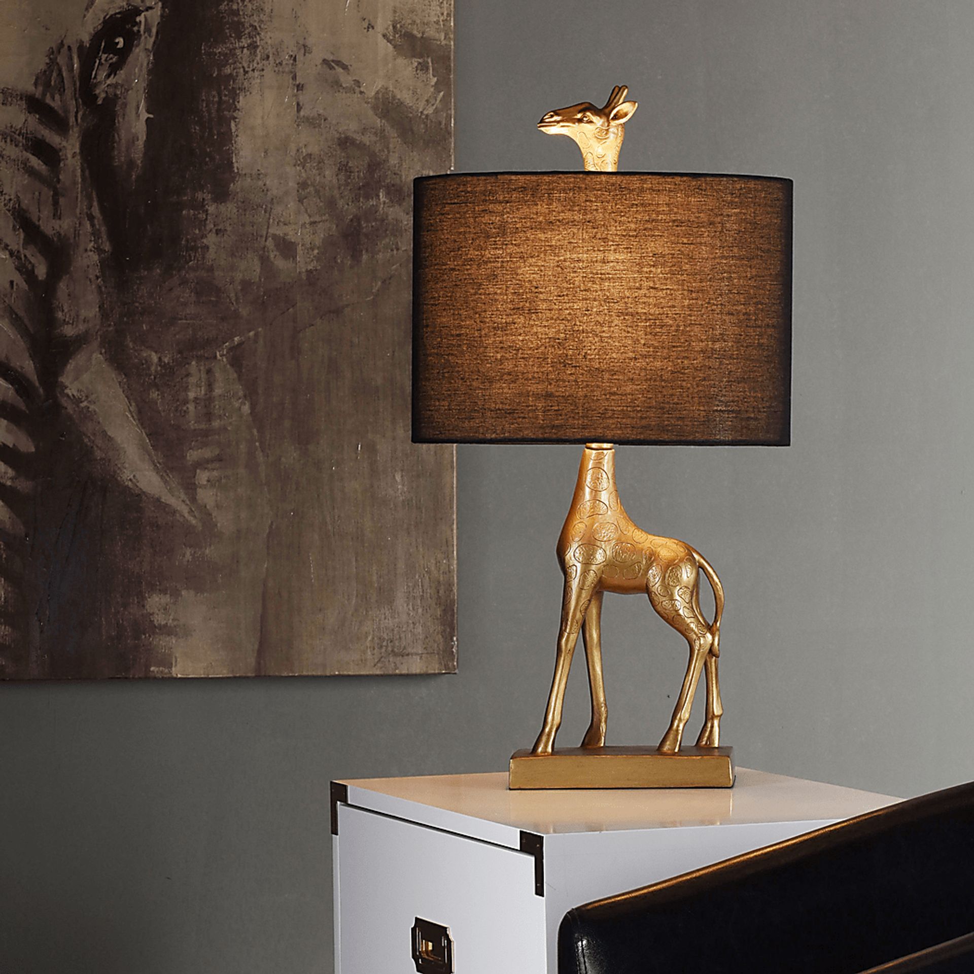 Kids Graceful Giraffe Gold Lamp - Image 5