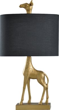 Kids Graceful Giraffe Gold Lamp