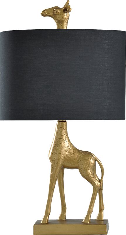 Kids Graceful Giraffe Gold Lamp