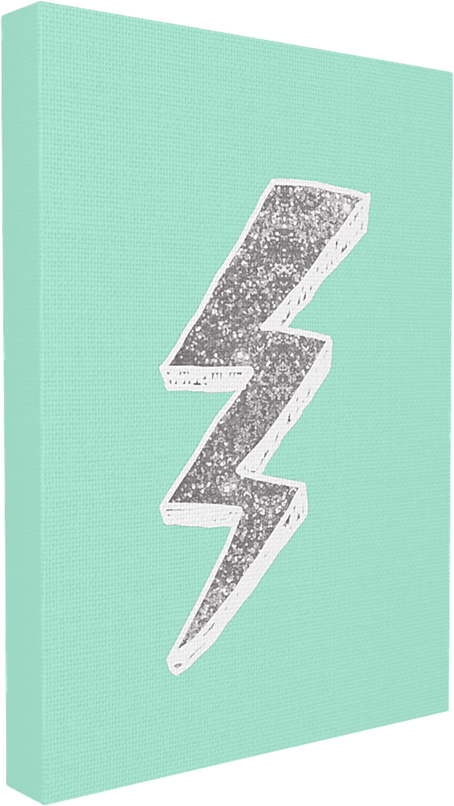 Kids Graphic Lightning Bolt Teal Artwork - Image 2
