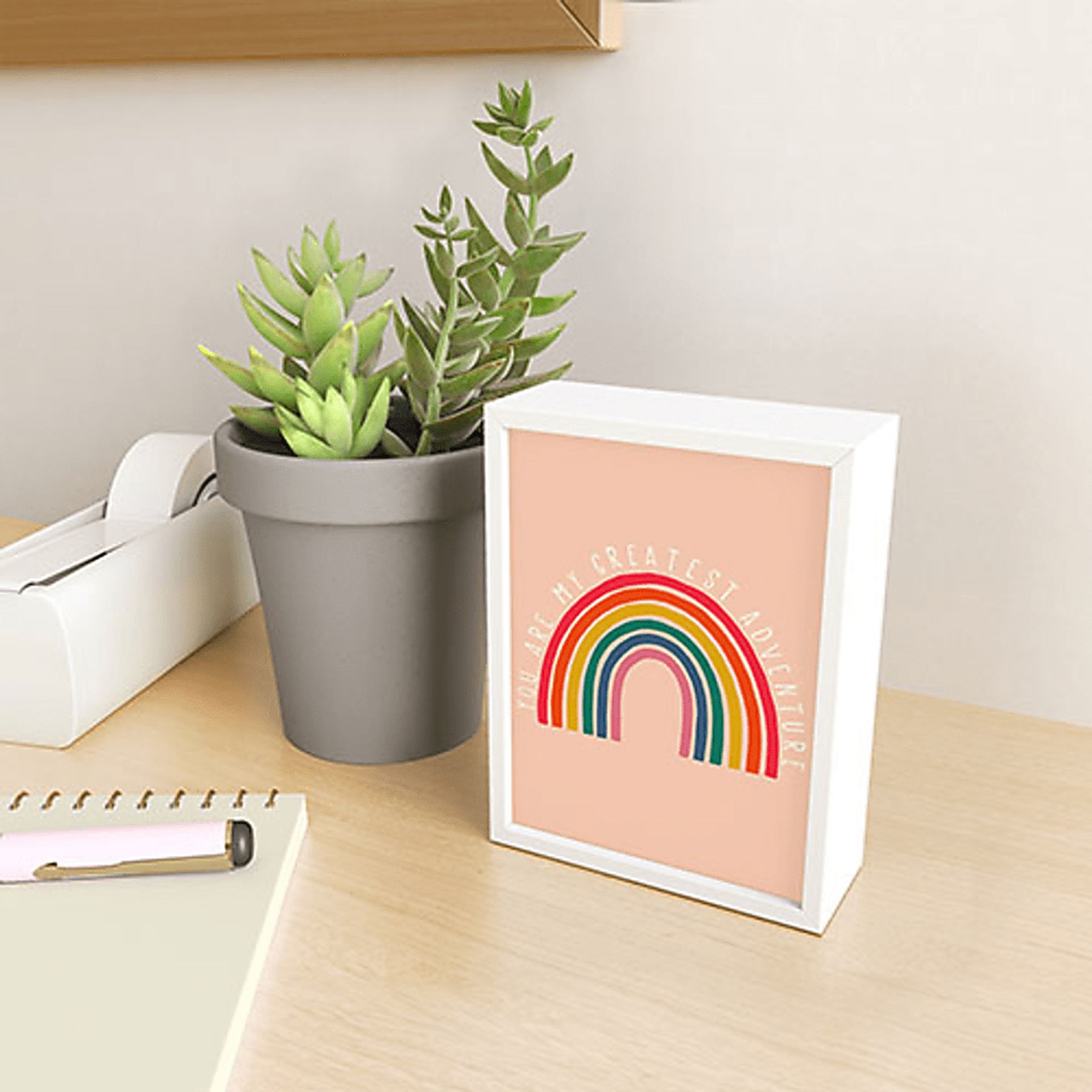 Kids Greatest Adventure Peach Mini Framed Artwork - Image 2