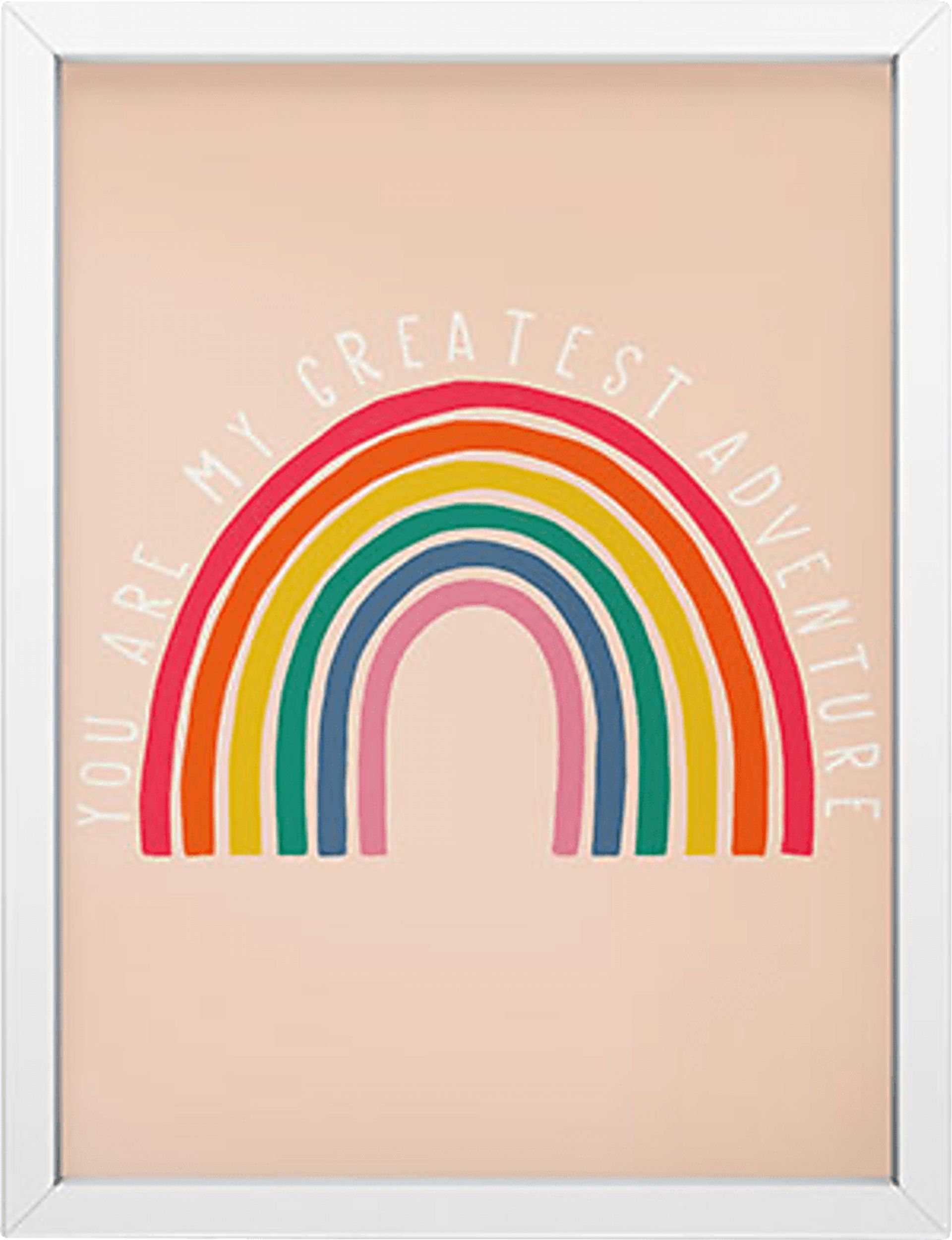 Kids Greatest Adventure Peach Mini Framed Artwork - Image 1