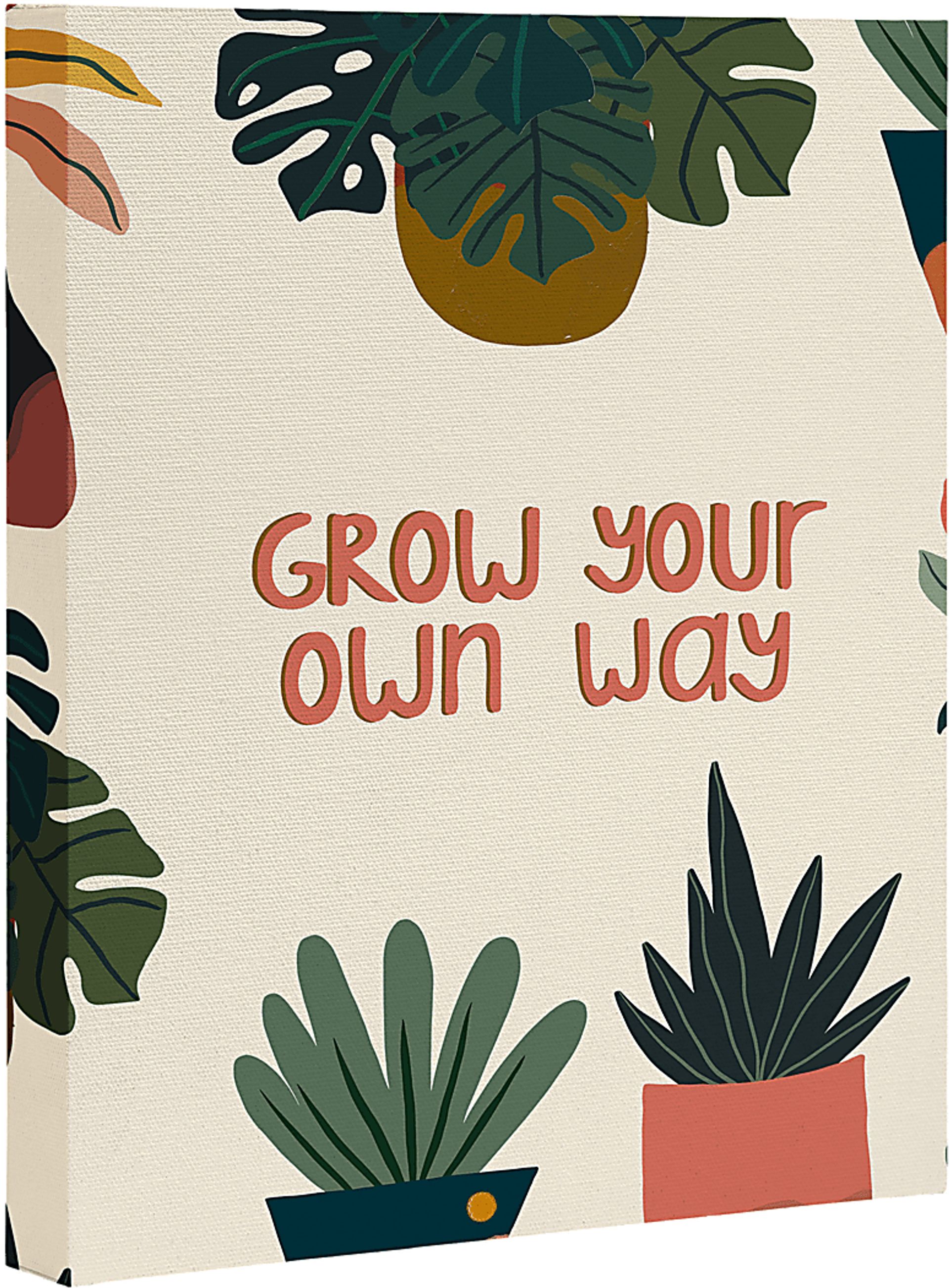 Kids Grow Your Own Way II Beige Artwork - Image 1