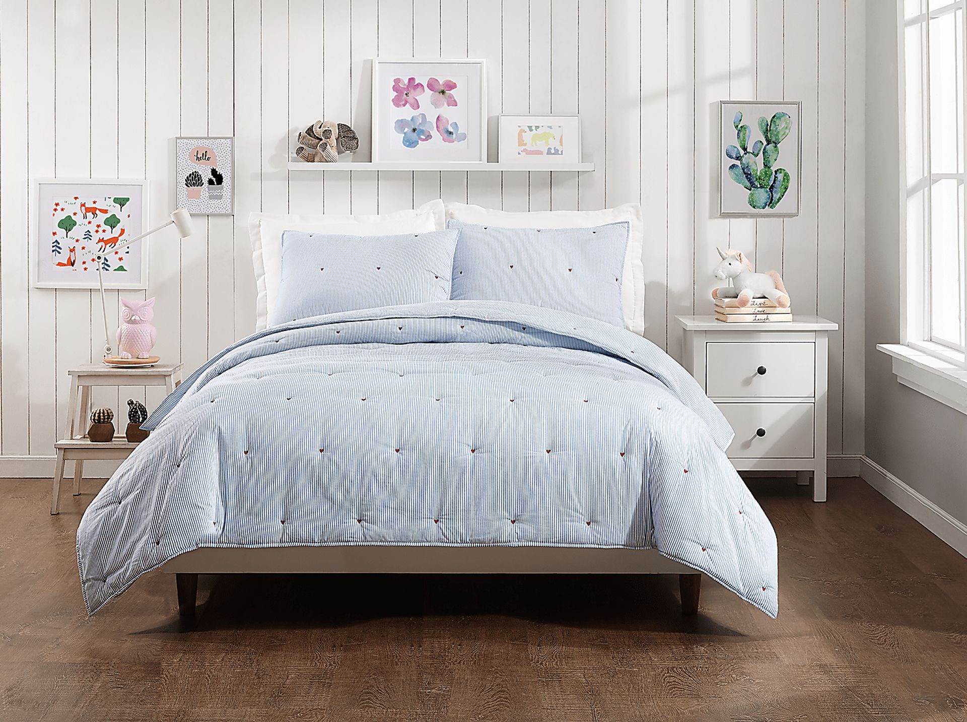 Kids Growing Garden Blue 2 Pc Twin Quilt Set - Image 5