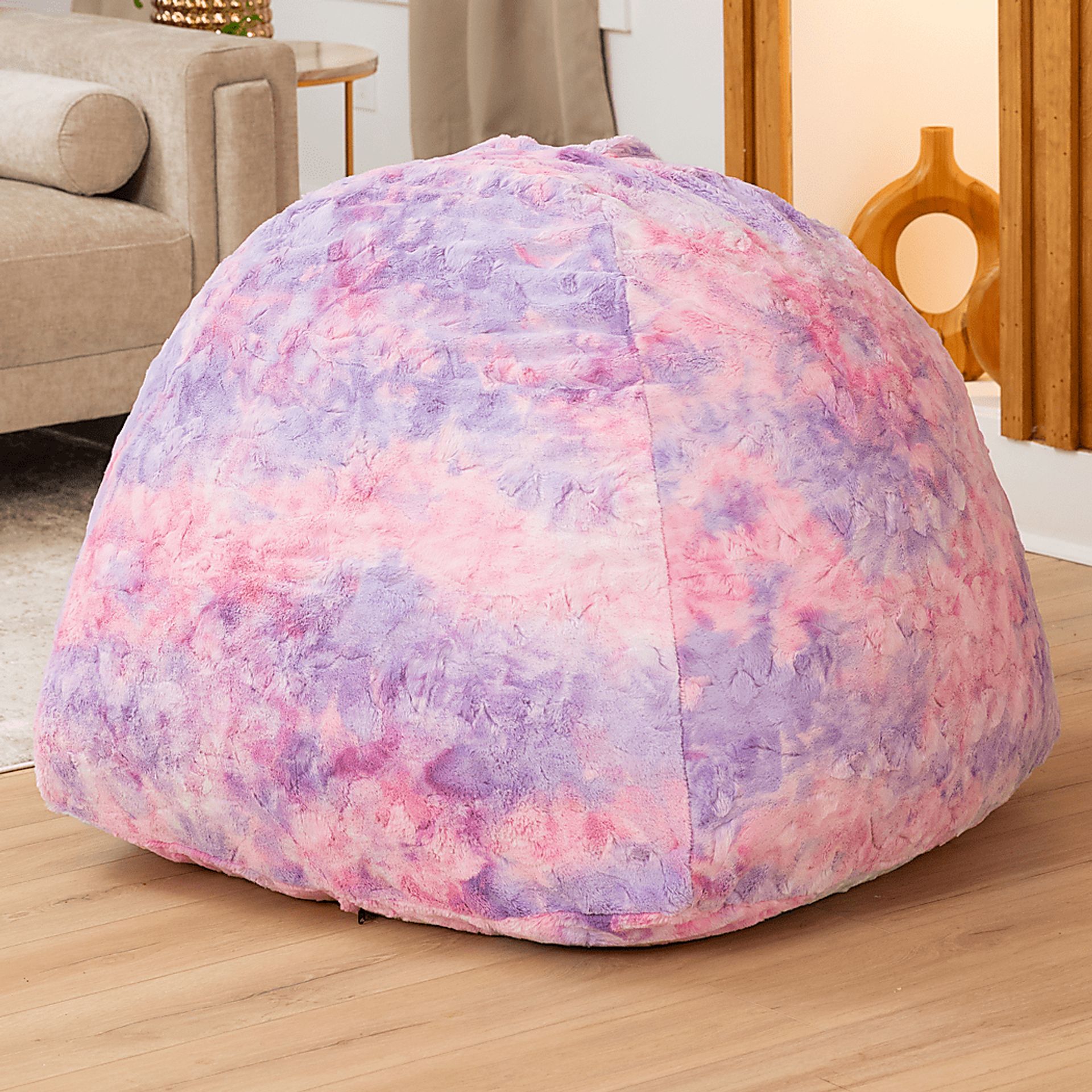 Kids Gumdrop Pink Beanbag Chair - Image 2